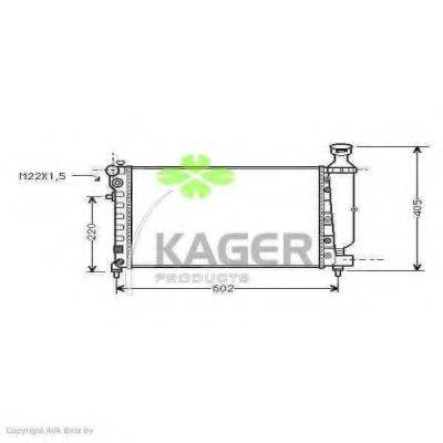 Радиатор, охлаждение двигателя KAGER 31-0176