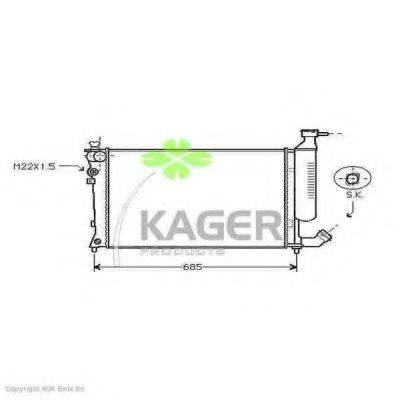 KAGER 310193 Радиатор, охлаждение двигателя