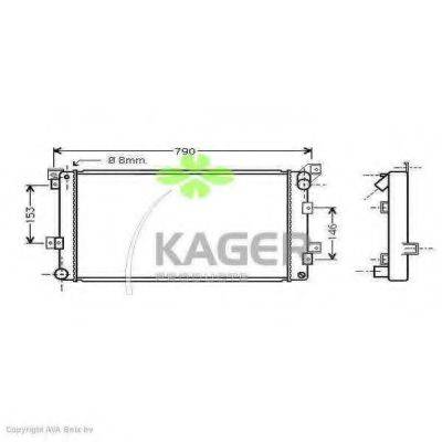 Радиатор, охлаждение двигателя KAGER 31-0217