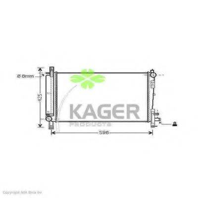 KAGER 310222 Радиатор, охлаждение двигателя