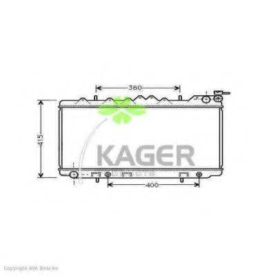 KAGER 310241 Радиатор, охлаждение двигателя