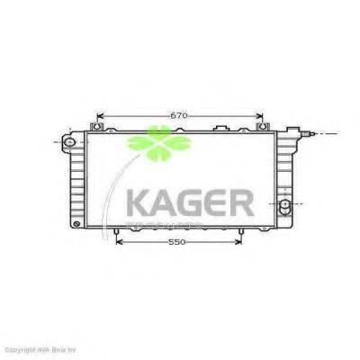 Радиатор, охлаждение двигателя KAGER 31-0245