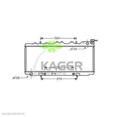 Радиатор, охлаждение двигателя KAGER 31-0249