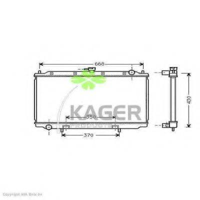 KAGER 310267 Радиатор, охлаждение двигателя