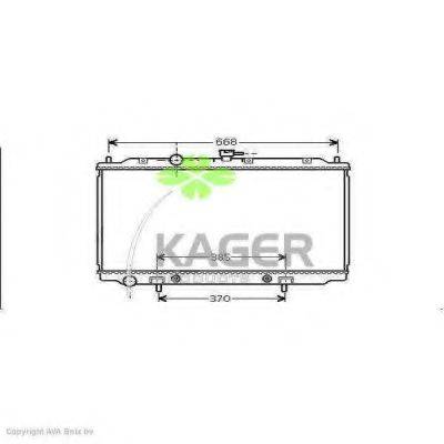 Радиатор, охлаждение двигателя KAGER 31-0277