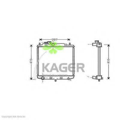 Радиатор, охлаждение двигателя KAGER 31-0291