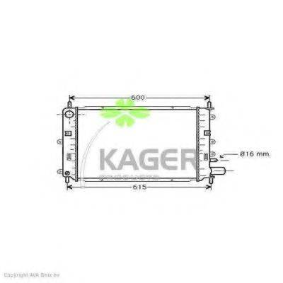 KAGER 310332 Радиатор, охлаждение двигателя