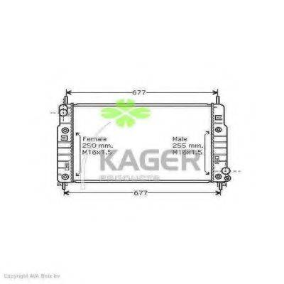 Радиатор, охлаждение двигателя KAGER 31-0350
