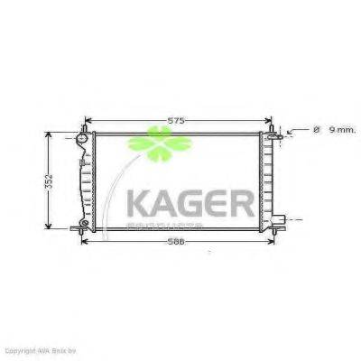 Радиатор, охлаждение двигателя KAGER 31-0351