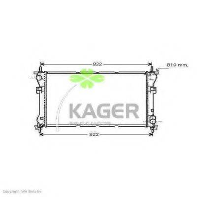 KAGER 310362 Радиатор, охлаждение двигателя