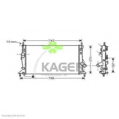 Радиатор, охлаждение двигателя KAGER 31-0368