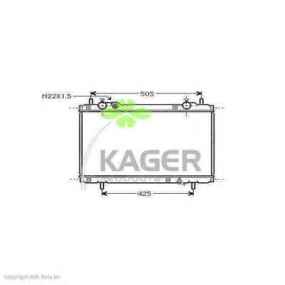 Радиатор, охлаждение двигателя KAGER 31-0419