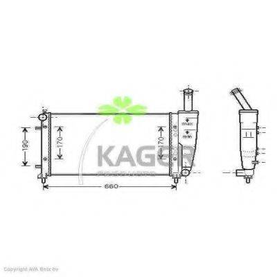 KAGER 310451 Радиатор, охлаждение двигателя