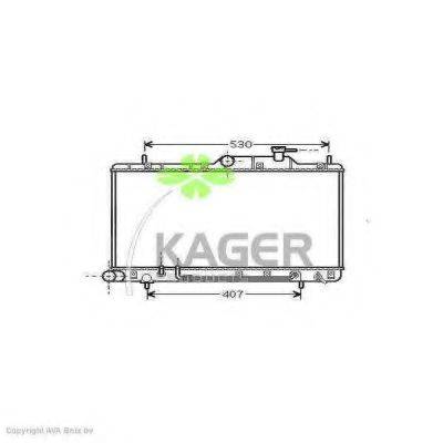 Радиатор, охлаждение двигателя KAGER 31-0522