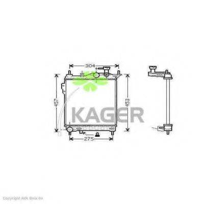 KAGER 310524 Радиатор, охлаждение двигателя