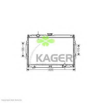 KAGER 310527 Радиатор, охлаждение двигателя