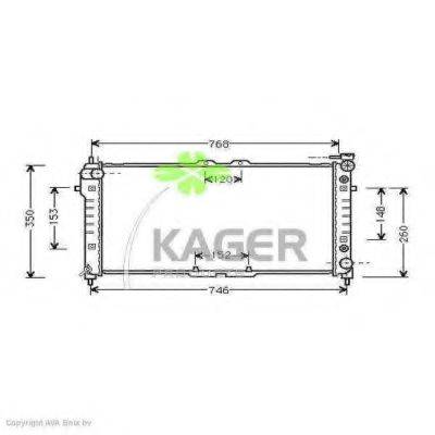 KAGER 310703 Радиатор, охлаждение двигателя