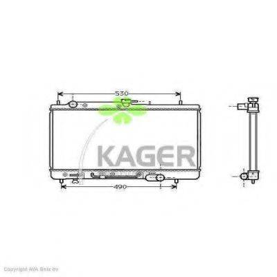 KAGER 310711 Радиатор, охлаждение двигателя
