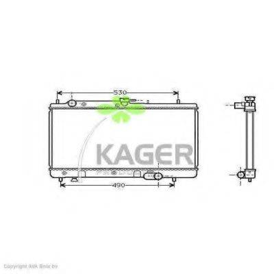 Радиатор, охлаждение двигателя KAGER 31-0713