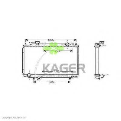 Радиатор, охлаждение двигателя KAGER 31-0734