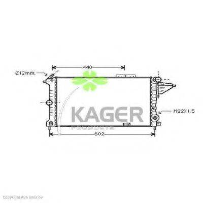 Радиатор, охлаждение двигателя KAGER 31-0755