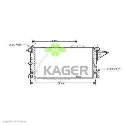 Радиатор, охлаждение двигателя KAGER 31-0756