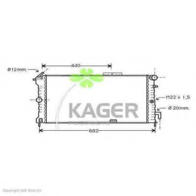KAGER 310771 Радиатор, охлаждение двигателя