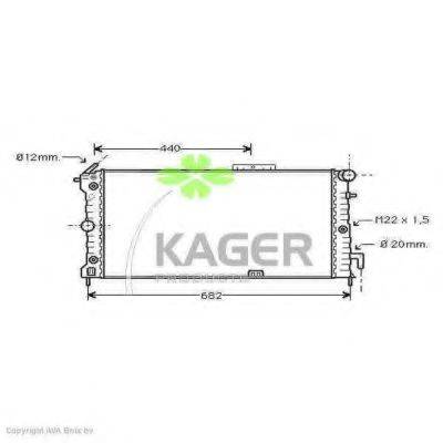 KAGER 310772 Радиатор, охлаждение двигателя