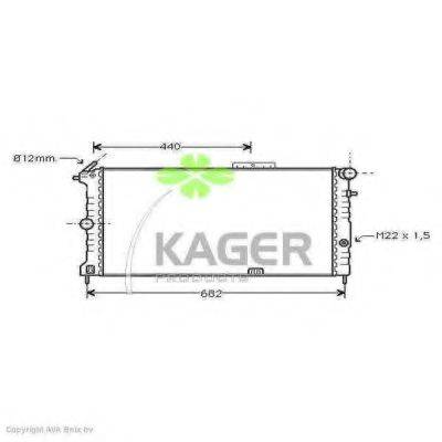 Радиатор, охлаждение двигателя KAGER 31-0774
