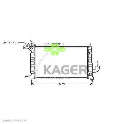 Радиатор, охлаждение двигателя KAGER 31-0785