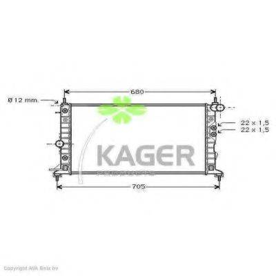 KAGER 310787 Радиатор, охлаждение двигателя