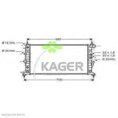 KAGER 310789 Радиатор, охлаждение двигателя