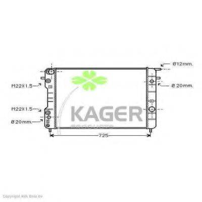 KAGER 310793 Радиатор, охлаждение двигателя