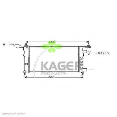 Радиатор, охлаждение двигателя KAGER 31-0801