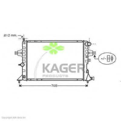 Радиатор, охлаждение двигателя KAGER 31-0807