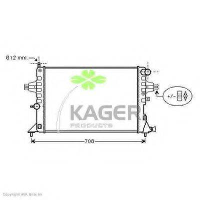 Радиатор, охлаждение двигателя KAGER 31-0809