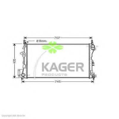 KAGER 310818 Радиатор, охлаждение двигателя