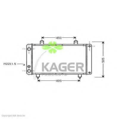 Радиатор, охлаждение двигателя KAGER 31-0841