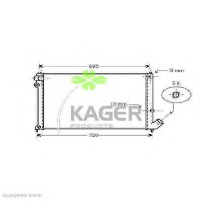 KAGER 310870 Радиатор, охлаждение двигателя