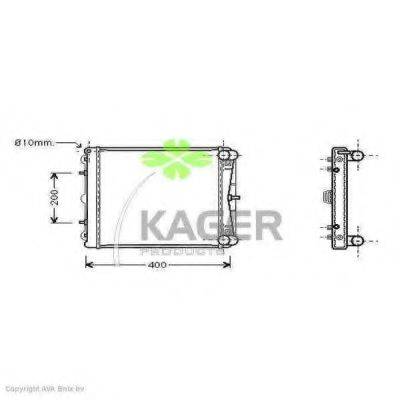 Радиатор, охлаждение двигателя KAGER 31-0902