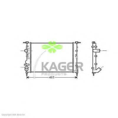 KAGER 310954 Радиатор, охлаждение двигателя