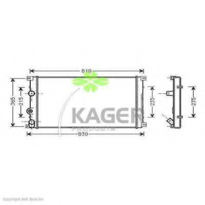 Радиатор, охлаждение двигателя KAGER 31-0975