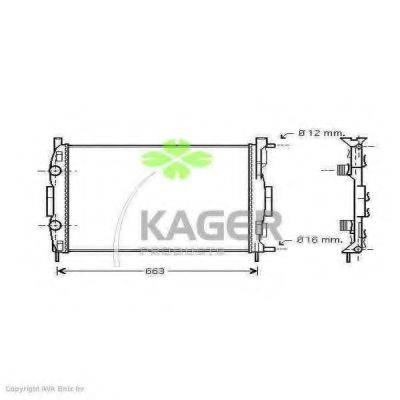 KAGER 310982 Радиатор, охлаждение двигателя