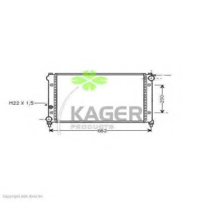 KAGER 311009 Радиатор, охлаждение двигателя