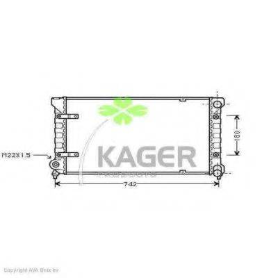 KAGER 311011 Радиатор, охлаждение двигателя