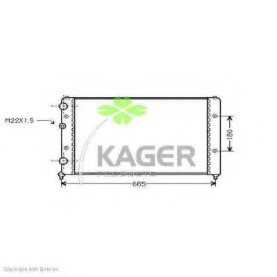 Радиатор, охлаждение двигателя KAGER 31-1019
