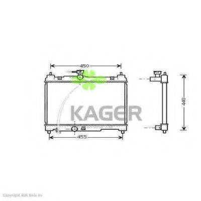 Радиатор, охлаждение двигателя KAGER 31-1123