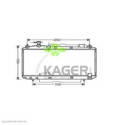 KAGER 311133 Радиатор, охлаждение двигателя