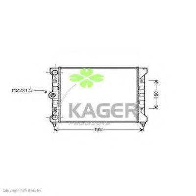 Радиатор, охлаждение двигателя KAGER 31-1169