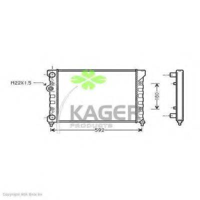 KAGER 311170 Радиатор, охлаждение двигателя